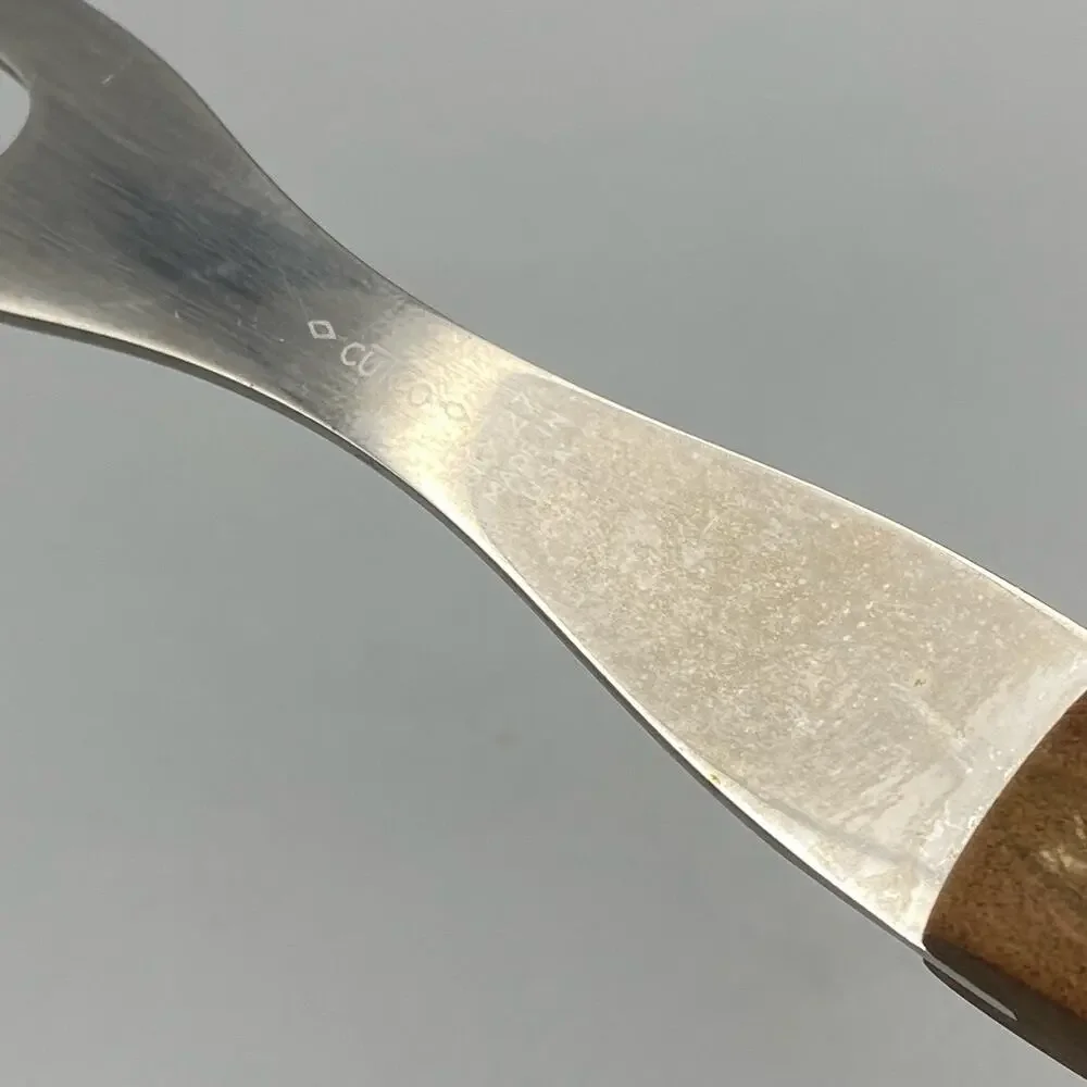 Vintage Cutco No 27 Meat Fork‎ Brown Marbled Handle Grill Serving Utensil USA